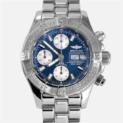 breitling superocean chronograph blau|Breitling Superocean pre owned.